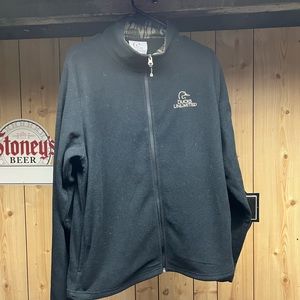 Ducks Unlimited zippered polyester long sleeve fleece